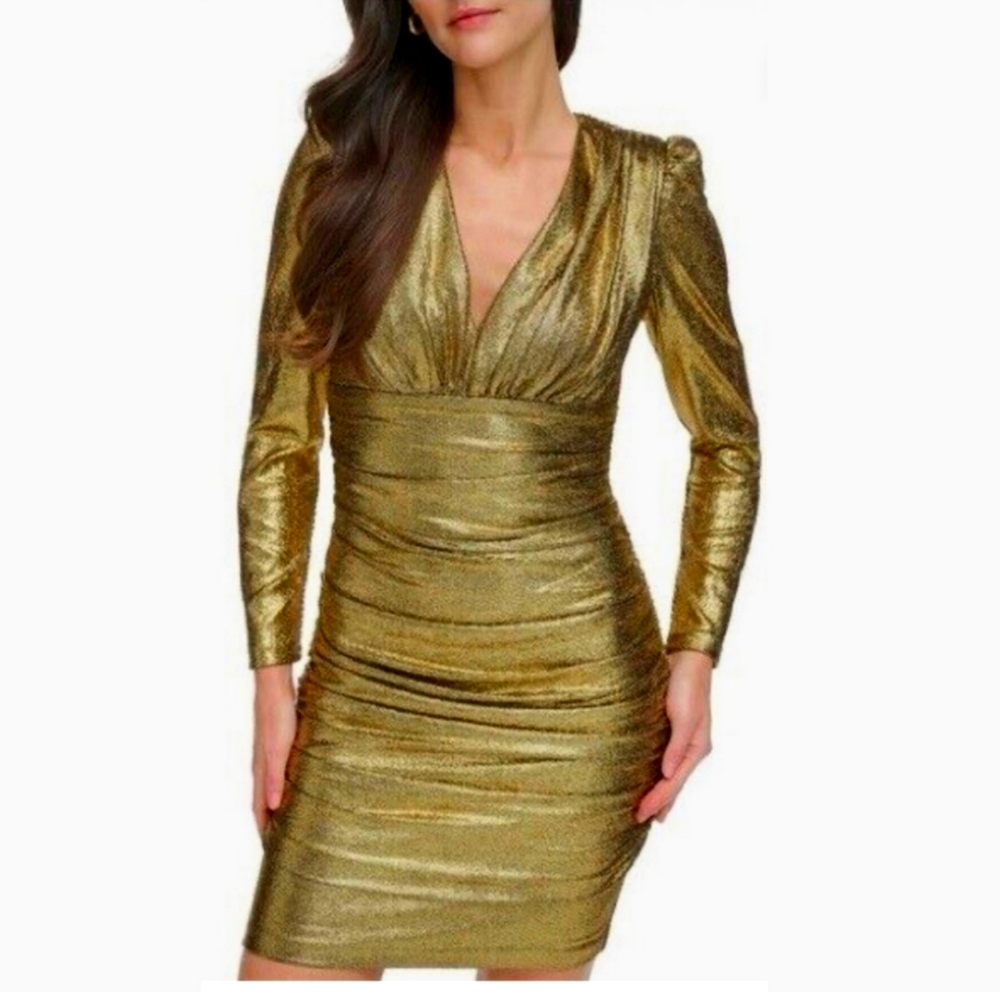 Vince Camuto Gold Mini Dress